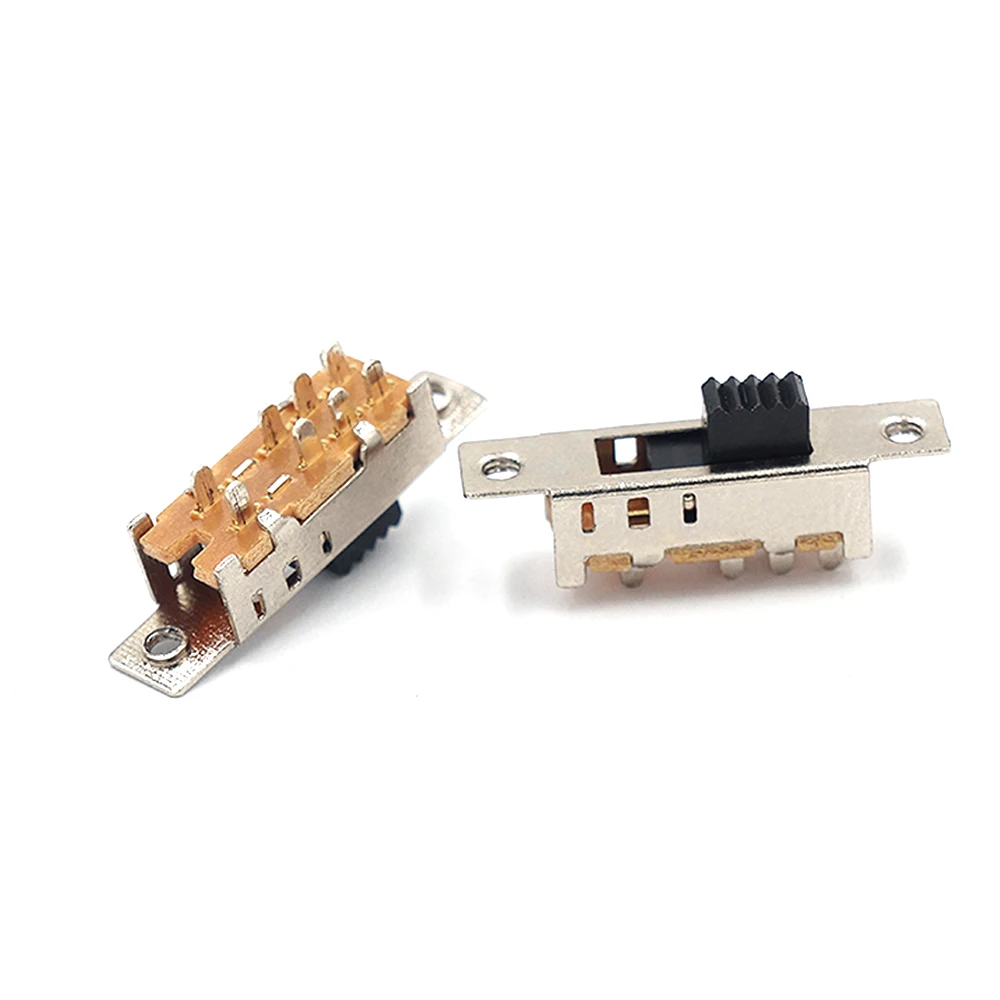 

5 Pcs Toggle Switches x SS23E04-G3 3 Position DP3T 2P3T Panel Mini Slide Switch Solder Lug DP3T Toggle Switches PCB DIY