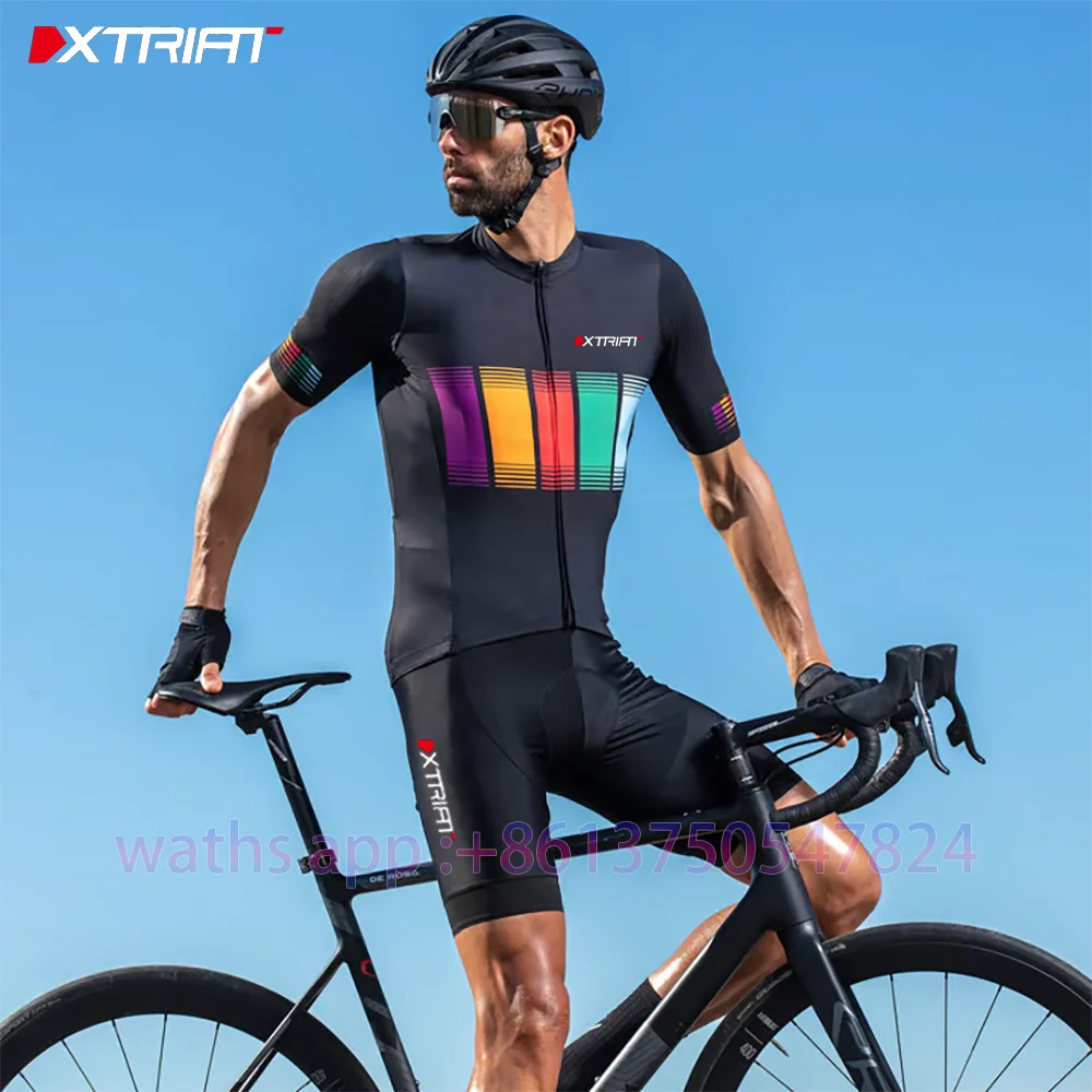 

XTRIAT Cycling Team Cycling Jersey Men's 2023 new summer short-sleeved quick-drying and breathable sports jersey Bike tops