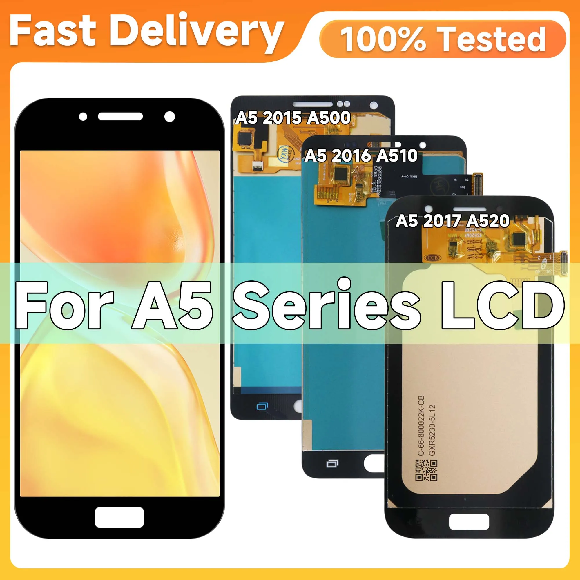 A5 2015 2016 2017 5 2 ''для Samsung 0 Ori A500 A510 A520 ЖК-дисплей с цифровым преобразователем