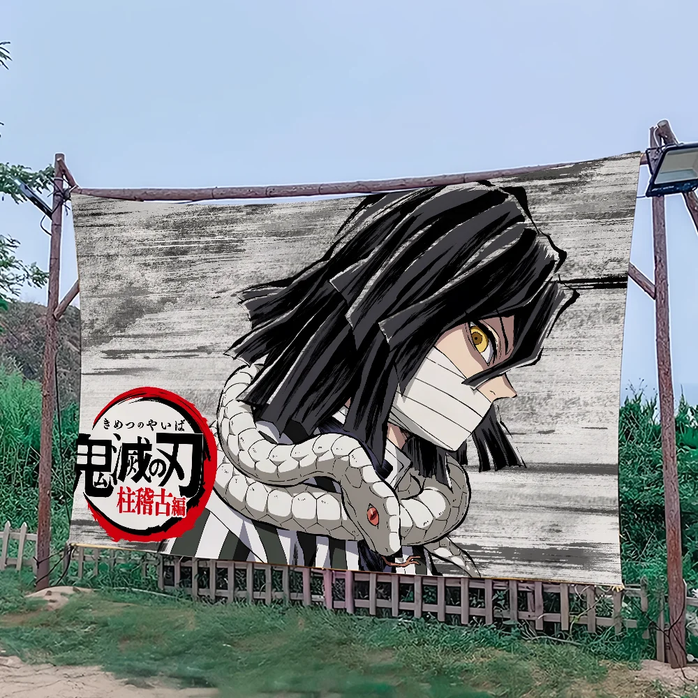 D-Demon S-Slayer аниме Iguro O-Obanais флаг колледж спальня гостиная домашний декор в общежитии