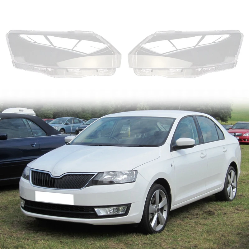 

Car Right Headlight Shell Lamp Shade Transparent Lens Cover Headlight Cover for Skoda Rapid 2013 2014 2015 2016