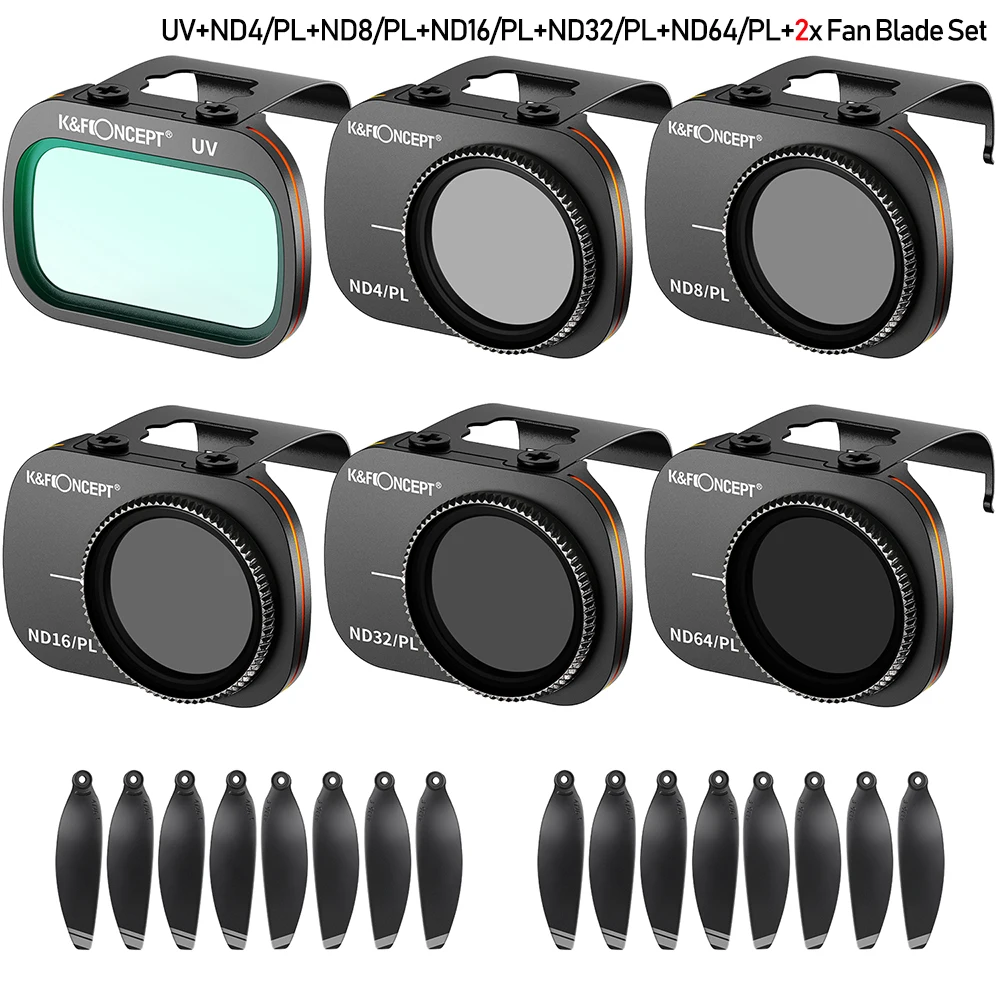 K&F Concept Drone Filters for DJI Mavic Mini Lens Filter 6 Pcs Kit UV ND4/PL ND8/PL ND16/PL ND32/PL ND64/PL Drone Accessories