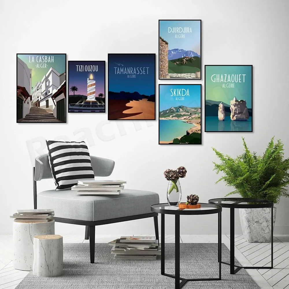 Tlemcen Алжир Ла-Каба Tizi Ouzo туризм холст живопись украшение комнаты