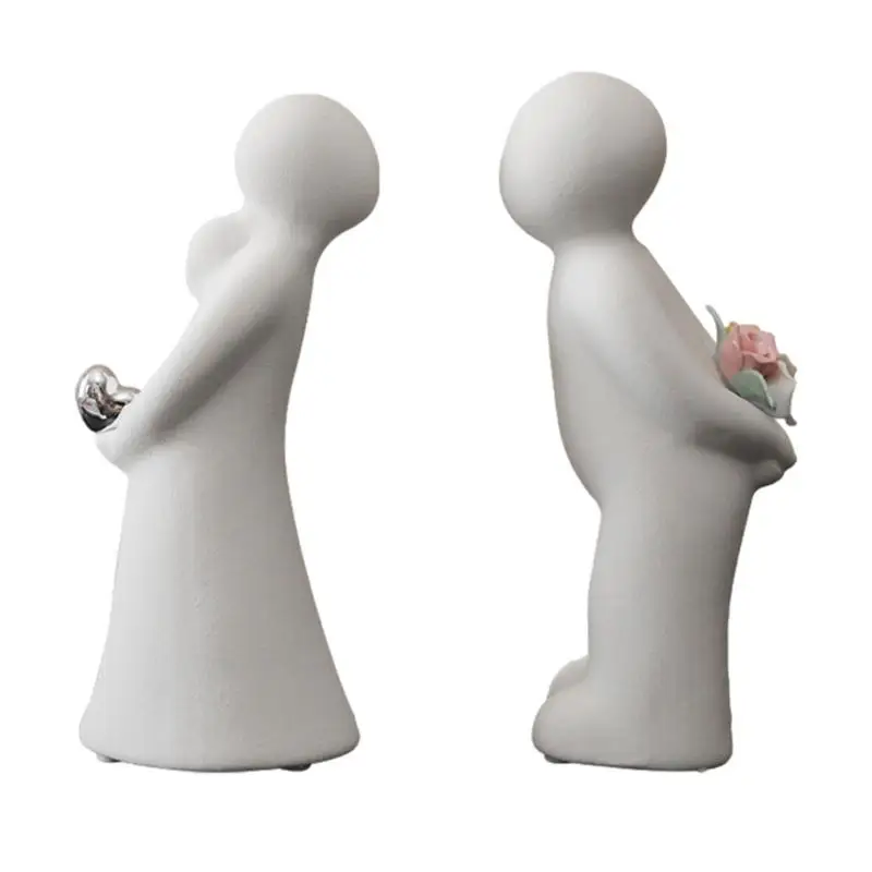 

Couple Character Ornaments Tabletop Cabinet Decorations Modern Romantic Figurine Sculptures Decorative Ornament Abstract Figure
