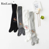 rinilucia children spring autumn tights cotton cartoon baby girl pantyhose kid infant knitted tights soft kids clothing
