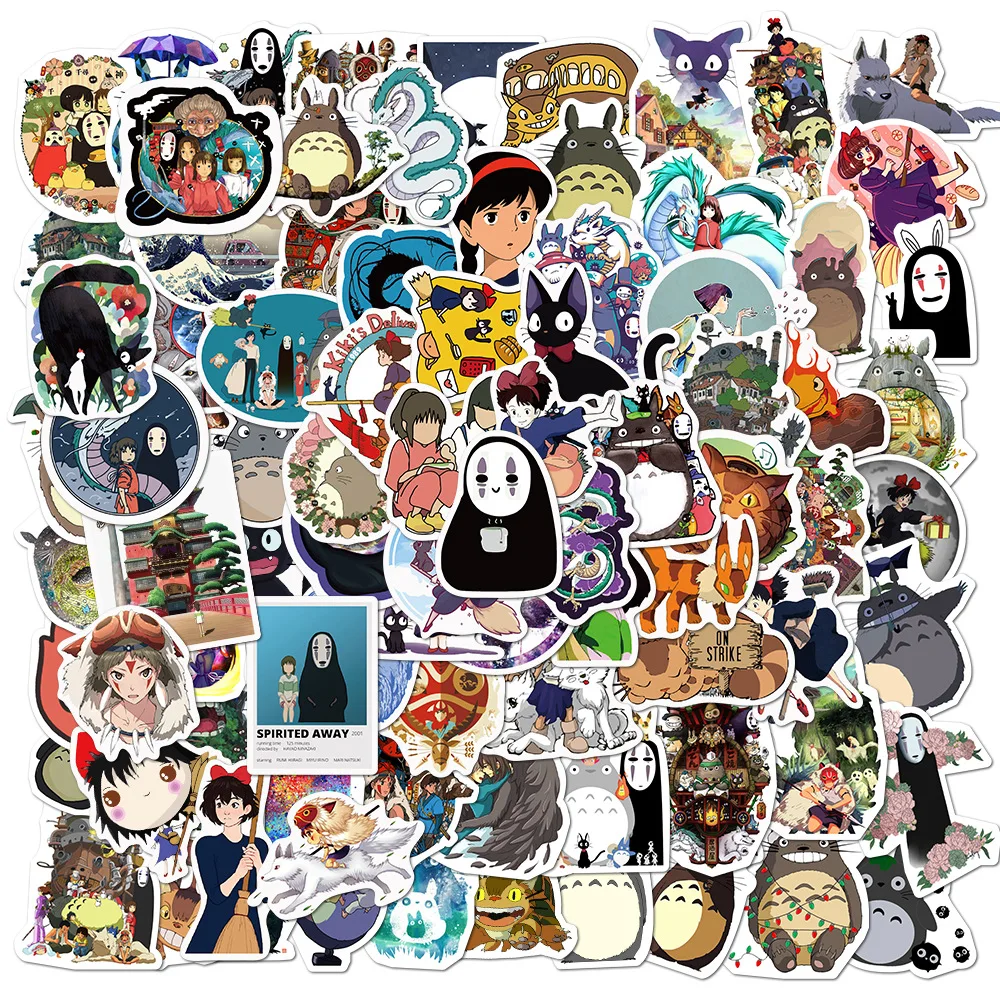 

100 шт./компл. Miyazaki Hayao аниме стикеры s Мультфильм Граффити стикеры s для DIY багажа ноутбука холодильника мотоцикла стикер