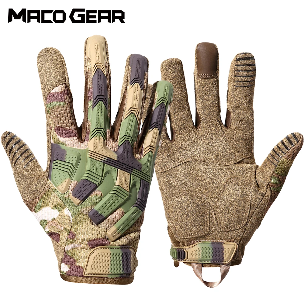 Touch Screen Tactical Gloves Cycling Training Climbing Bicycle Riding Fitness Hunting Hiking Outdoor Work Full Finger Glove Men