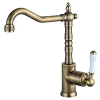 Kitchen Faucets Antique Faucets for Kitchen Black Sink Mixer Single Lever Chrome Sink Mixers Tap Hot Cold Water Crane