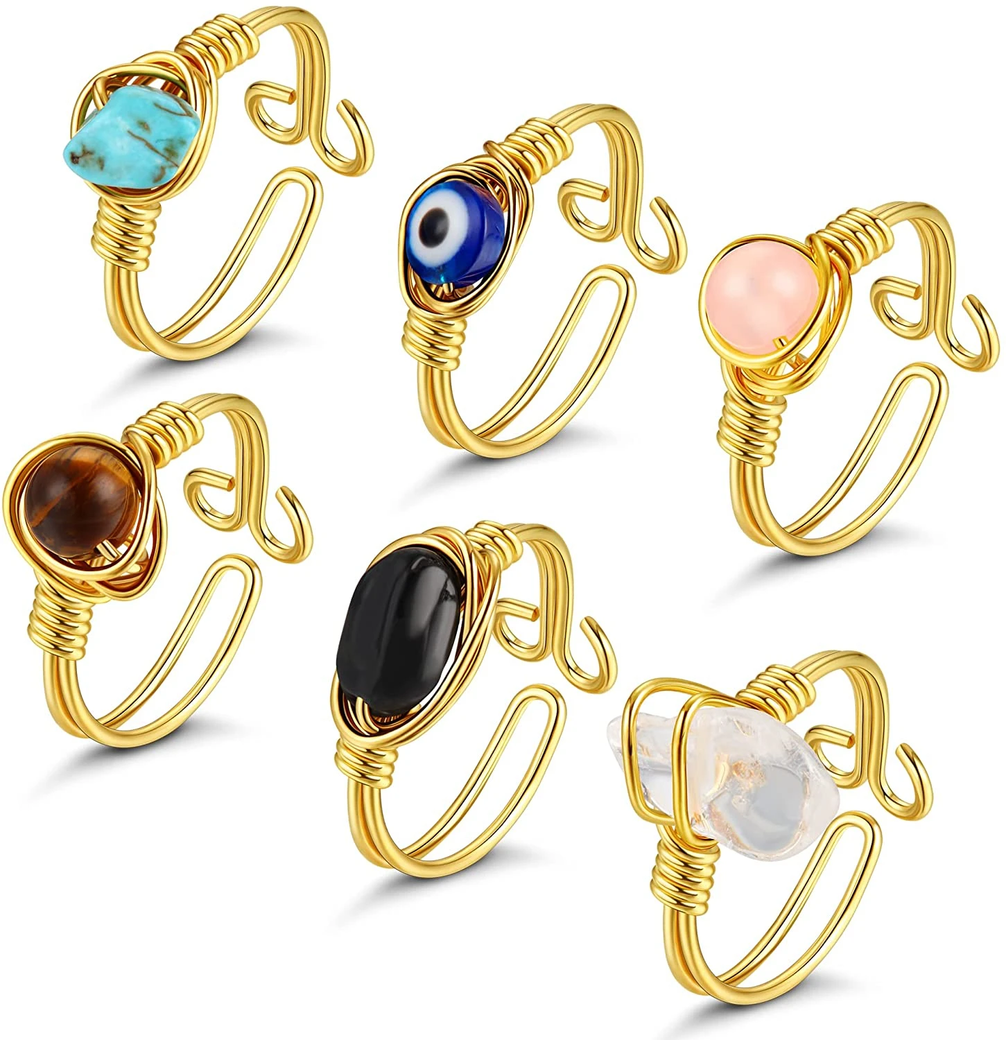 Женское кольцо с аметистом Karnoz регулируемое драгоценным камнем в виде сердолика