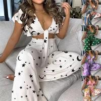 sexy off shoulder sleeveless two piece set summer women elegant bow tie sets ladies 2022 new fashion casual boho suit streetwear
