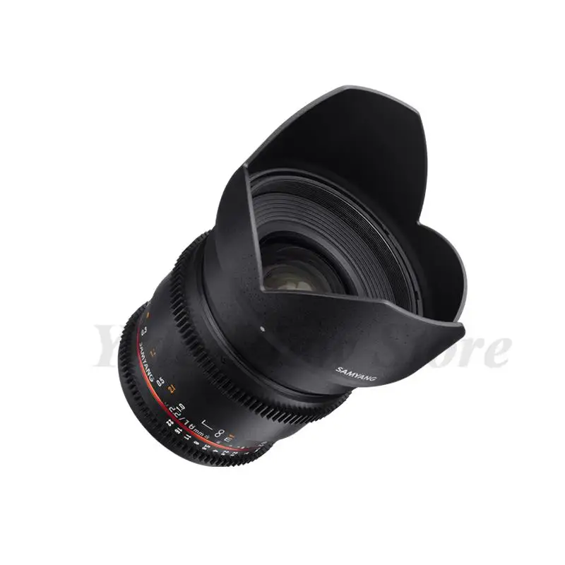 Объектив Samyang 16mm T2.2 VDSLR ED AS UMC CS II Cine Lens для Canon EF Nikon F DSLR Sony A/E M43 Fuji X M Sumsung NX Camears