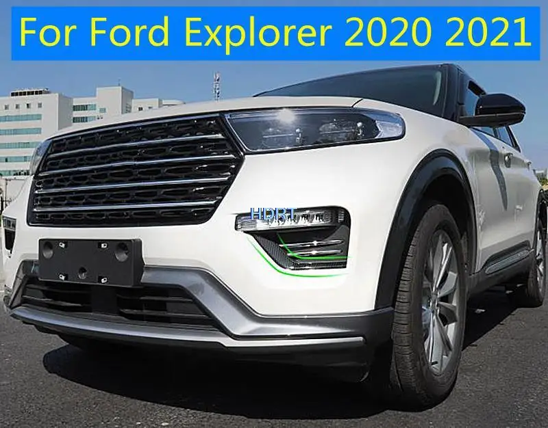 Для Ford Explorer 2020 2021 автомобильный Стайлинг ABS Хром Передняя противотуманная фара