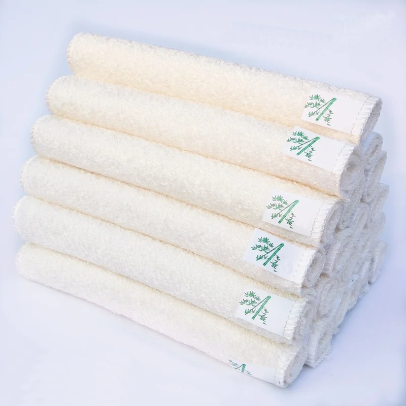 3 шт. 18см * 23см Высокоэффективное антижирное белое бамбуковое волокно Моющее полотенце Магия кухонного чистящего полотна для мытья посуды
