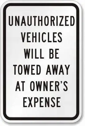

Vintage Tin Sign Decor Unauthorized Vehicles Will Be Towed Away At Owner'S Expense Funny Retro Aluminum Sign for Office