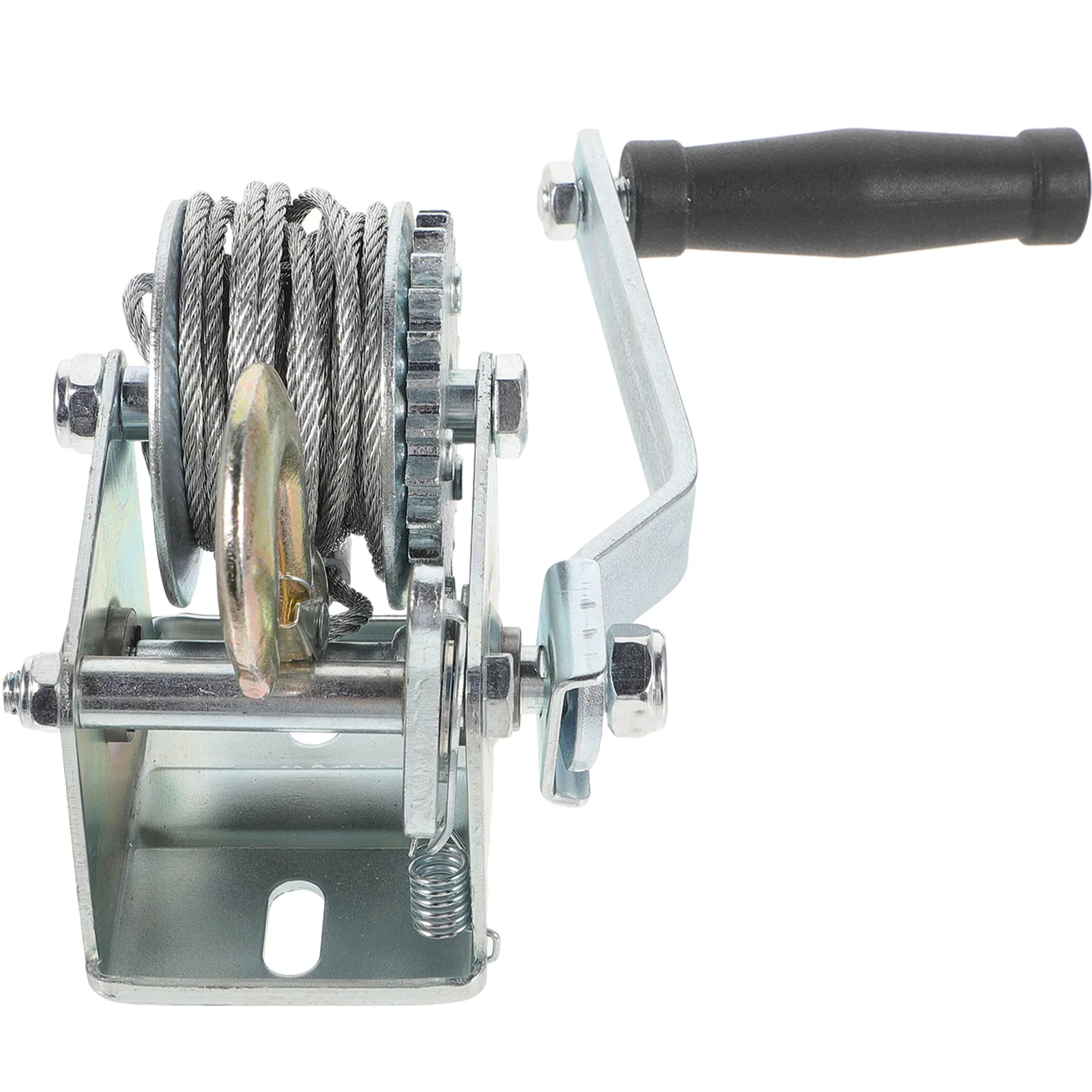 

Тяжелая лебедка, ручная буксировочная лебедка, мини лебедка для прицепа 500 фунтов (с 7 м стальным кабелем)