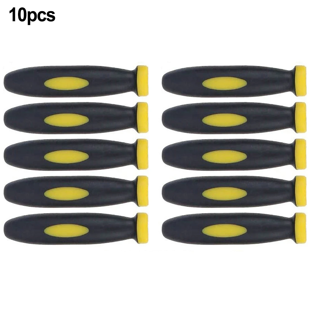 

10pcs Rubber Files Handles 3mm Hole Dia Metal Grip Files Handles Woodworking File Handles Rubber File Handles For Small Files