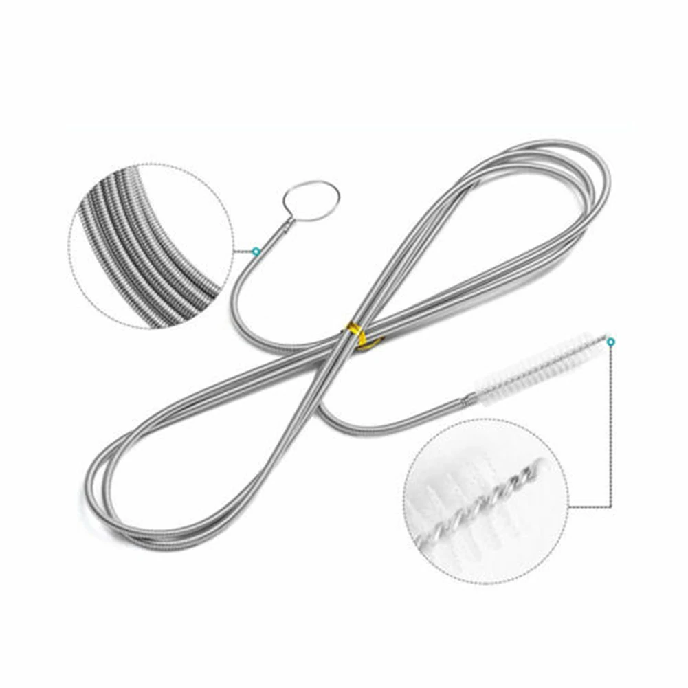 

Tube Brush Stainless Soft Hair Flexible Auto Car Drain Hole Dredge Cleaning Scrub Brush Tool Accessories Glass Tube Tools