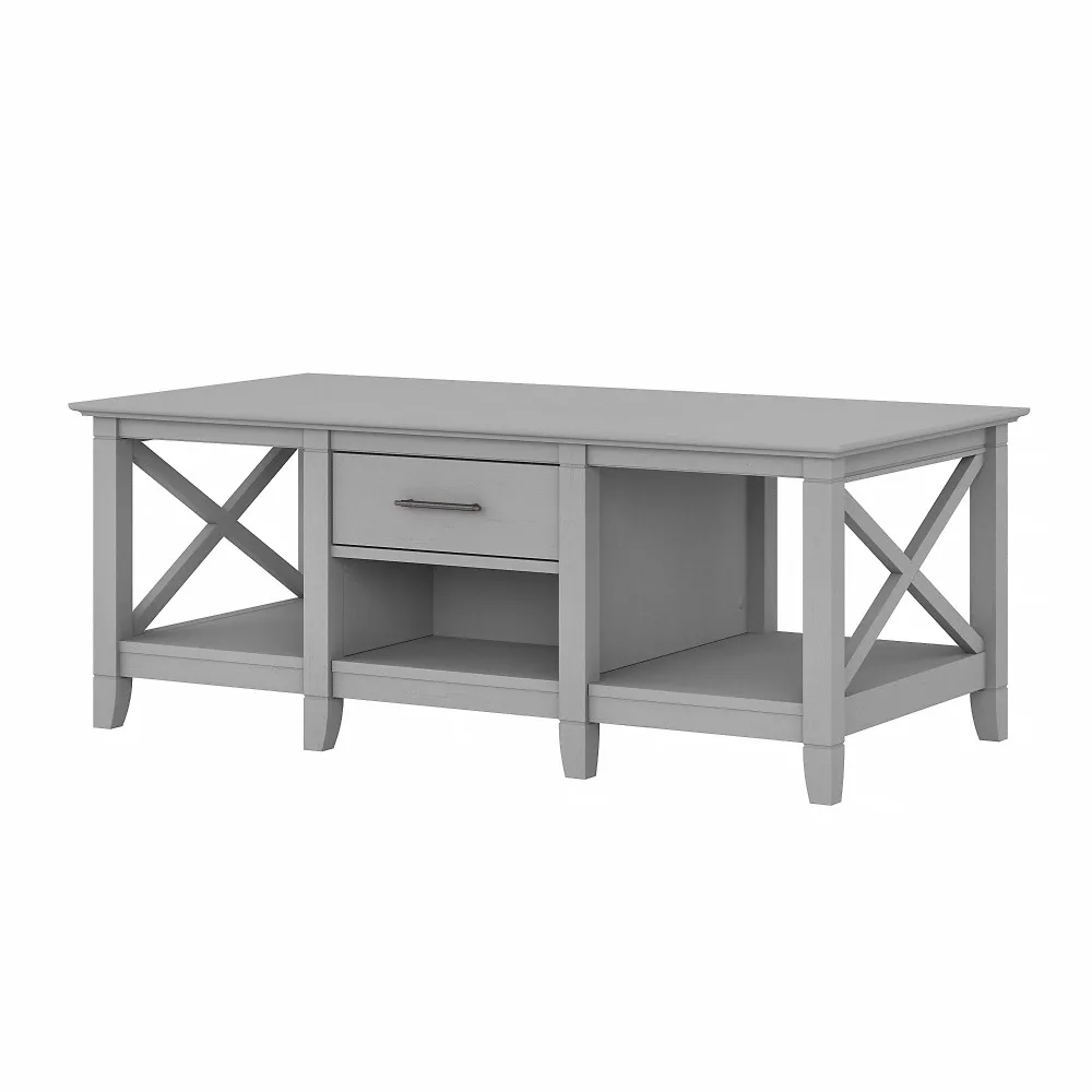 

Bush Furniture Key West Coffee Table with Storage, Cape Cod Gray