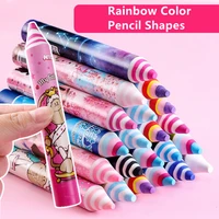 cartoon rainbow eraser creative pencil shape eraser children prize stationery wholesale pencil eraser learning gift
