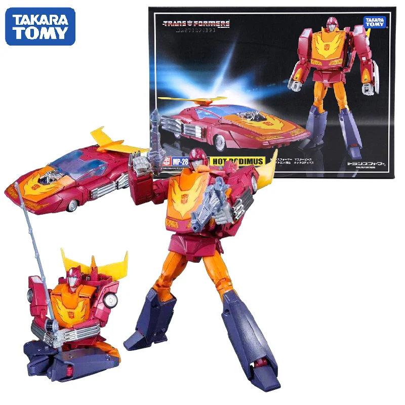 Экшн-фигурка Takara Transformer KO MP-28 MP28 Hot Rod, шедевр, Западная анимация, деформация, робот, Подарочные игрушки, 14 см