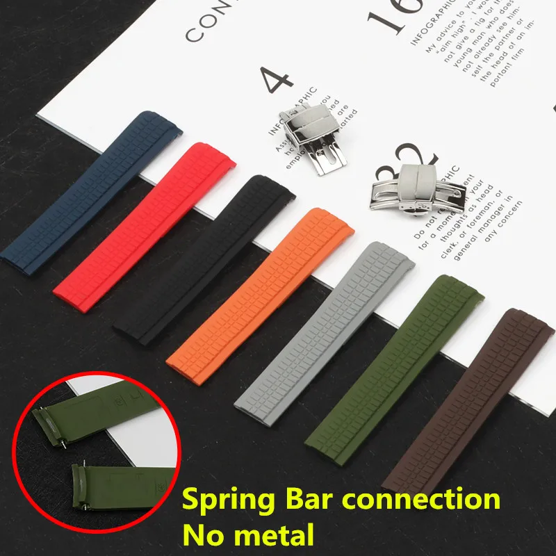 

Top quality 21mm Silicone Rubber Watch band For Patek Aquanaut Philippe strap for 5164a 5167a-001 Watch band Butterfly buckle