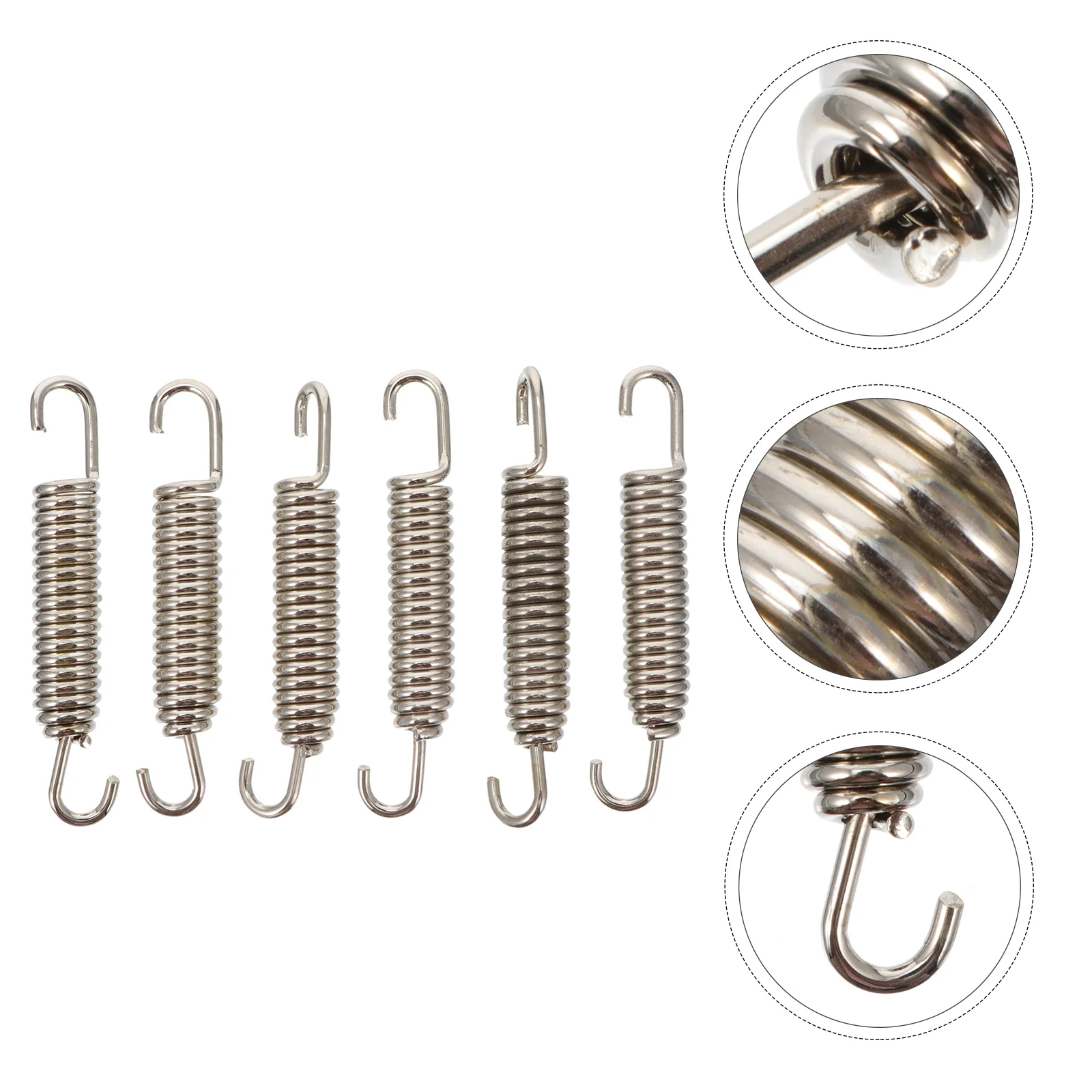 

6pcs Stainless Steel Motorcycle Exhaust Pipe Muffler Springs Swivel Springs