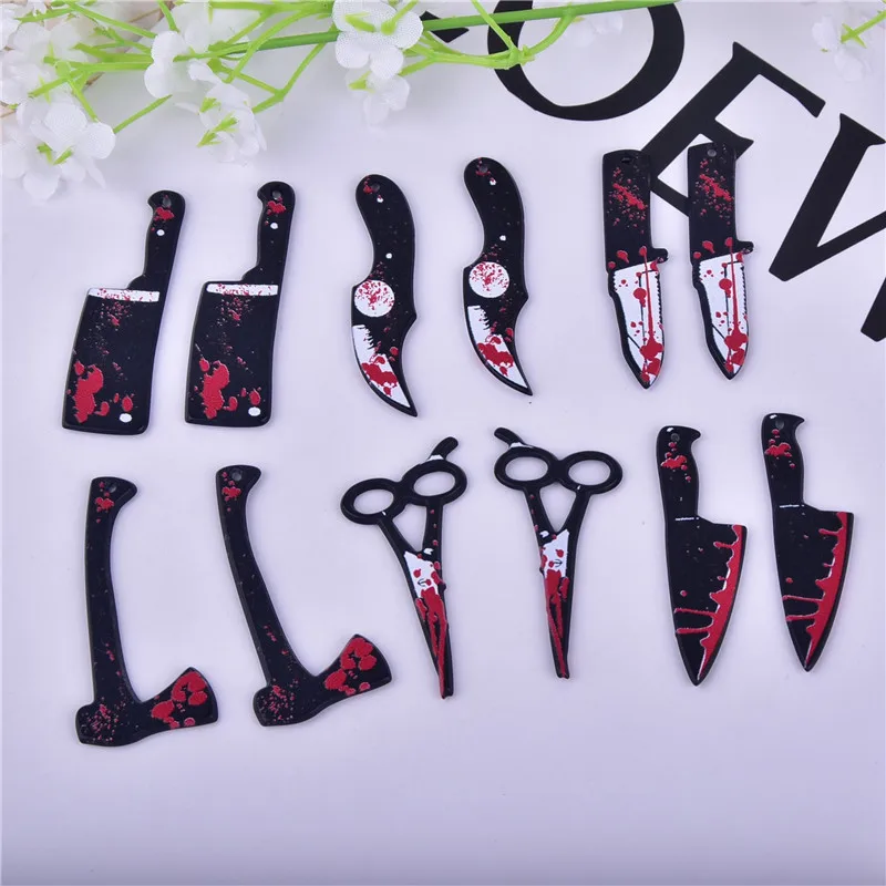 

10 шт. полимерный нож для крови, ножницы, топор для изготовления ювелирных изделий, серьги, подвески, аксессуары для рукоделия, товары для рук...