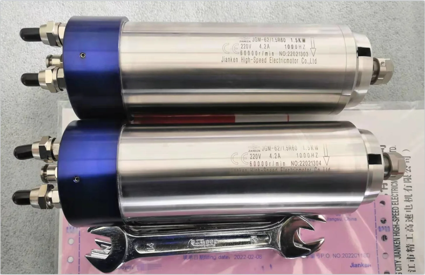 Высокоскоростной шпиндель Jianken JGD-62 1.5 кВт, 60000 обмин, ER11, с водяным охлаждением, электрический шпиндельный двигатель 220В, миниатюрный, для легкой резки (art.: 3920dae8ca08e) - 3920dae8ca08e