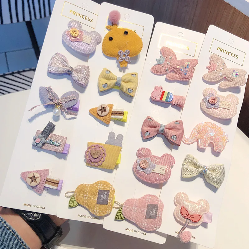 

The New Korean Baby Suit Fabric Does Not Hurt The Hair, Super Cute and Cute Hair Clip for Children's Fashion Hair Accessories