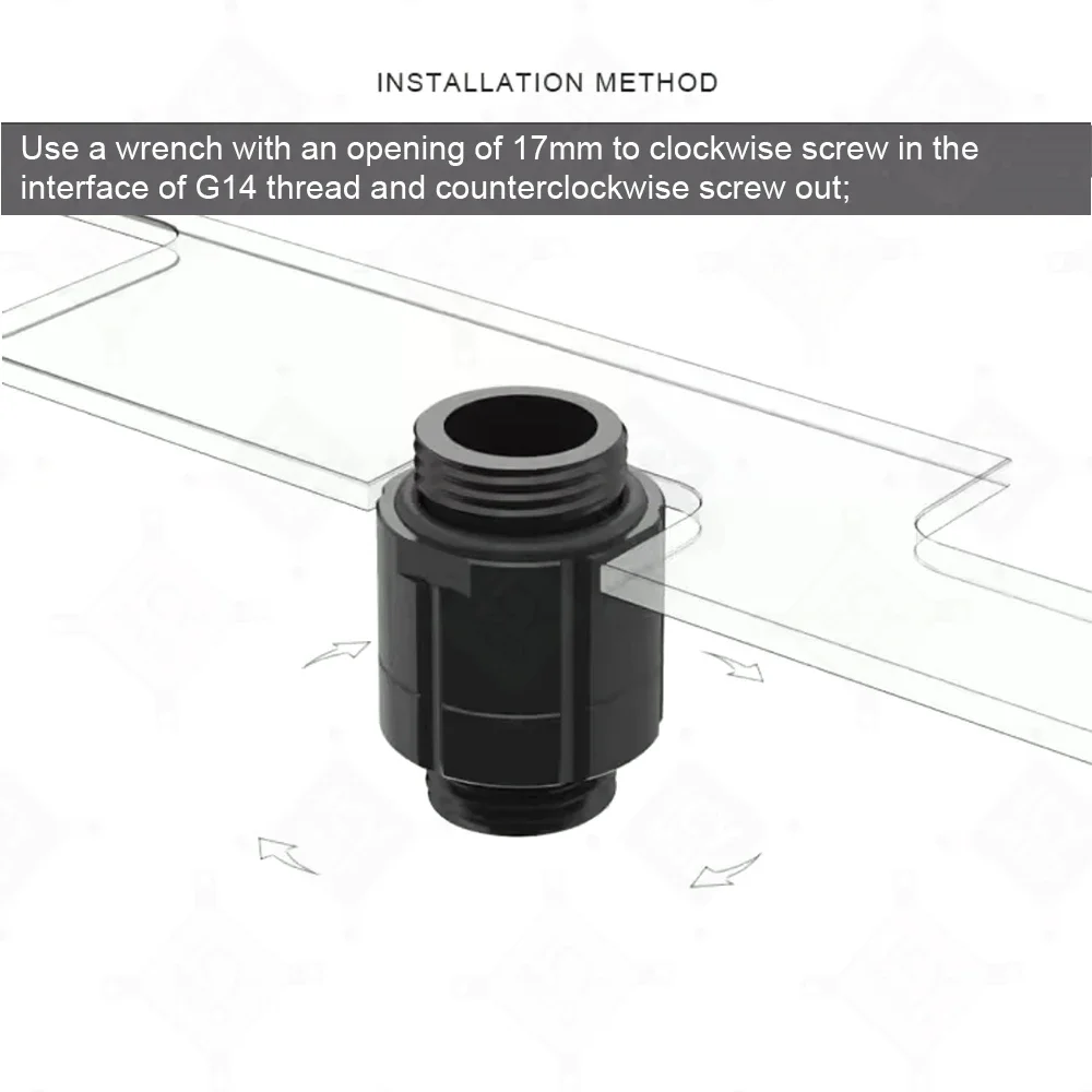 FREEZEMOD Резьба G1/4 Двойная наружная головка Латунь 15 мм Расширенный фитинг Двойные