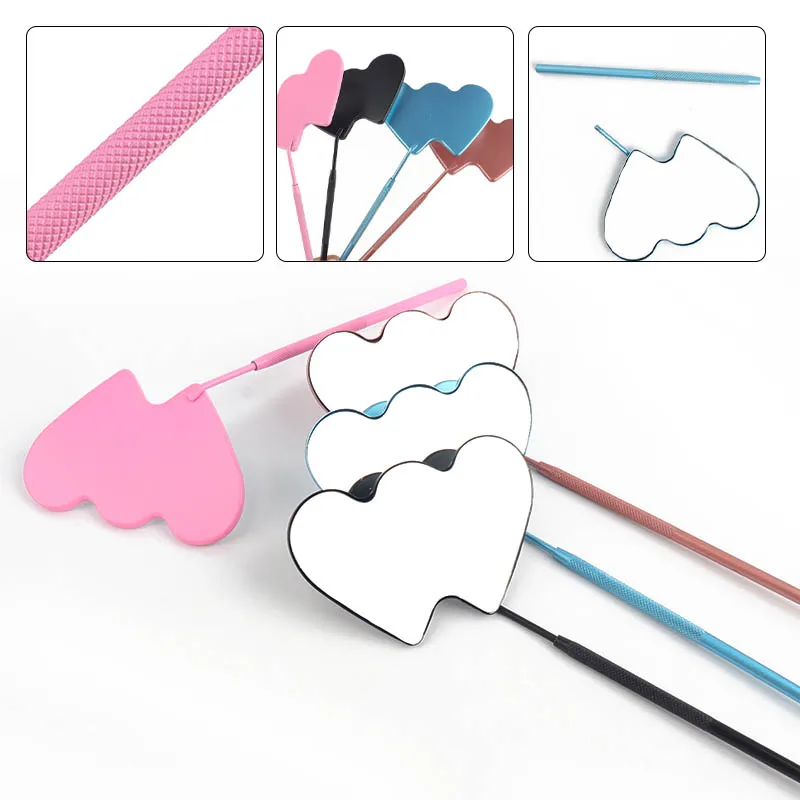 1 шт. зеркало для наращивания ресниц в форме сердца съемное подъема из