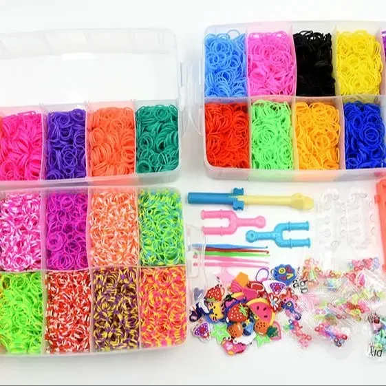 Набор лент Rainbow Loom с коробкой для хранения браслетов изготовления ювелирных