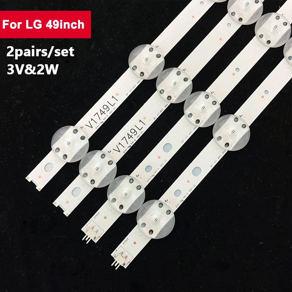 4 шт., подсветка для телевизора LG 49 дюймов, V17 ART3 TV 49LV340C JB3B1591A02499 49UV340C 49UJ6565 6916L-2862A 2863A LC490DGG 49uj670v