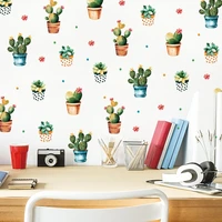 ready stock succulent potted plant creative wall stickers kindergarten childrens room wall decoration