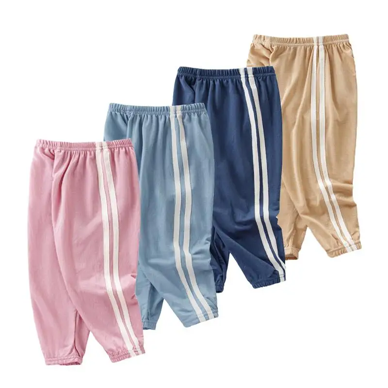 

Soft Boys Girl Pants Summer New Kids Anti-mosquito Pants Thin Sprots Style Breathable Elastic Waist Trousers For2-8y Boys Girls