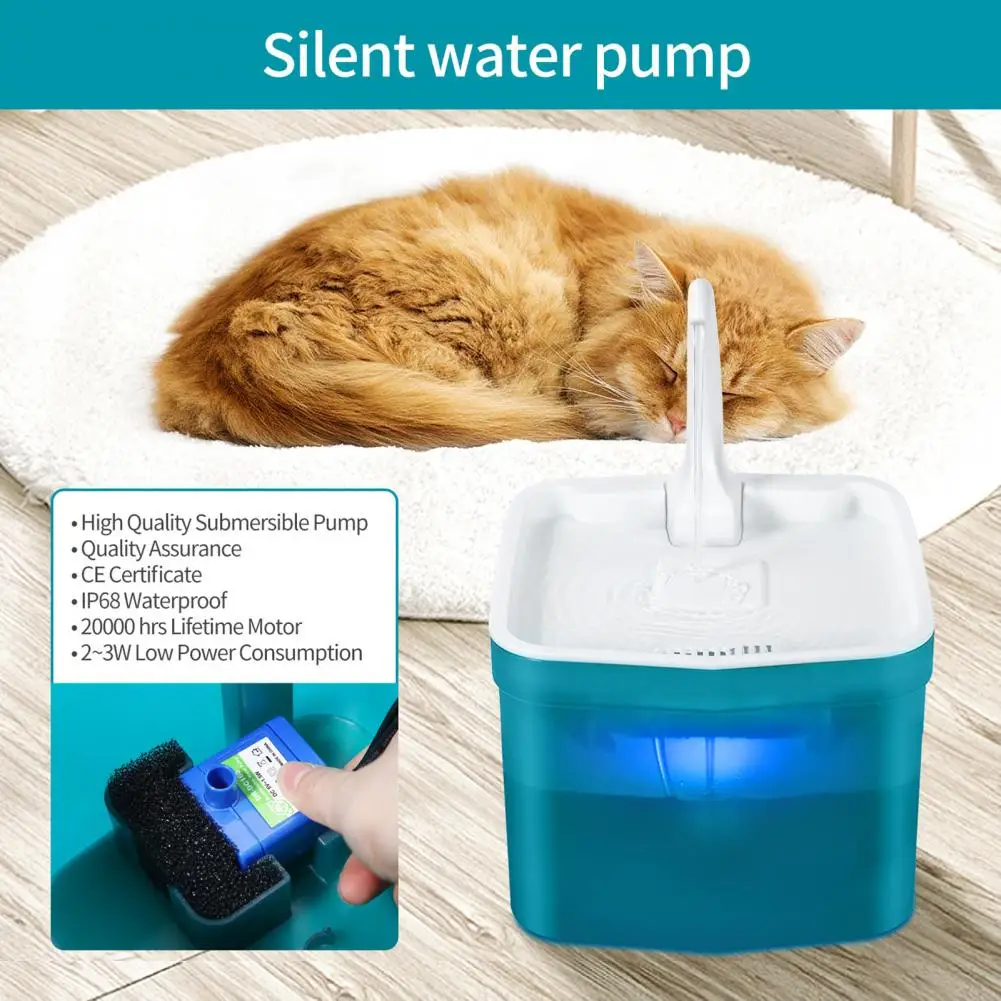 

Convenient Low Power Consumption Dog Water Fountain Clear Window Ultra Quiet Flowing Water Cat Drinking Fountain Drinking