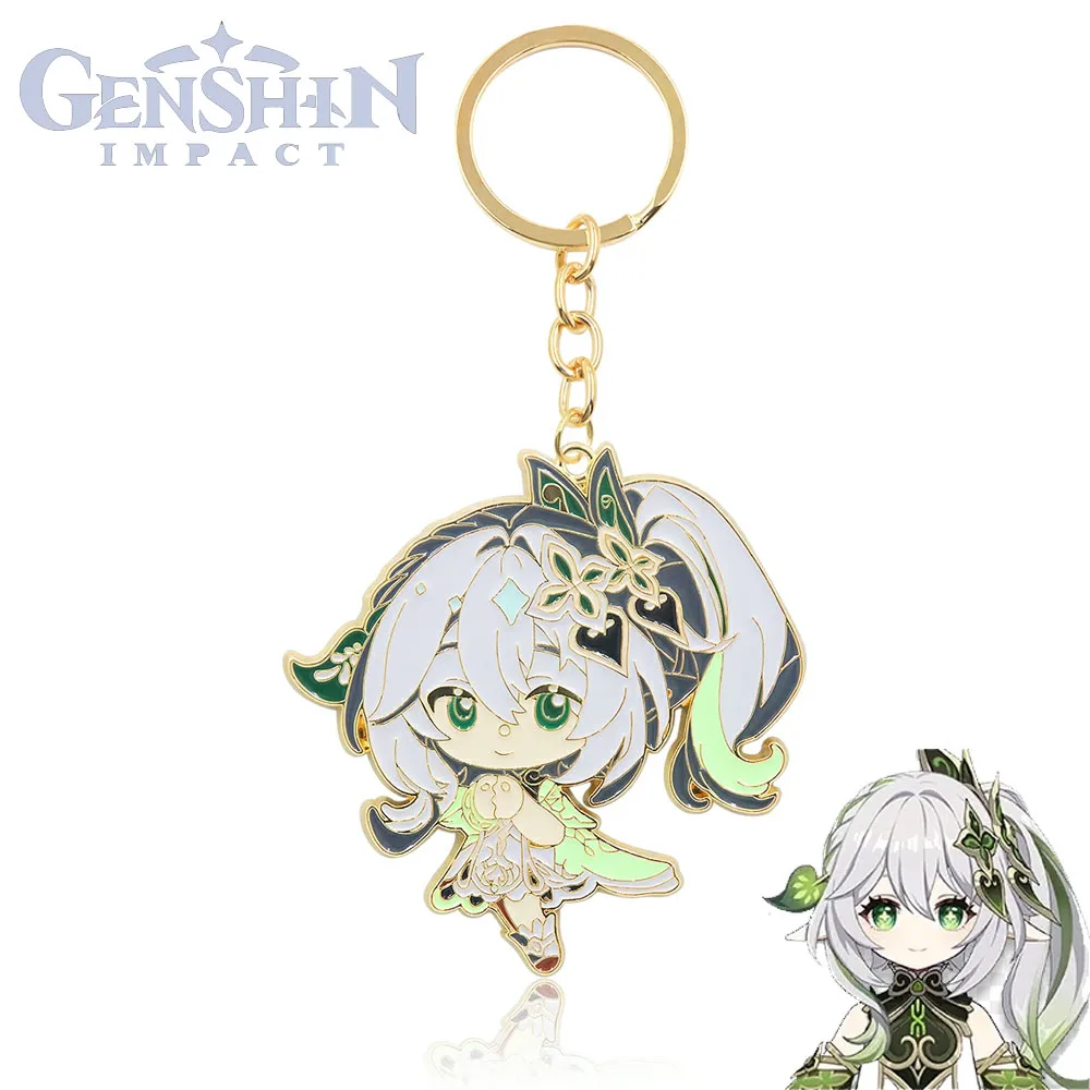 

Anime Genshin Impact Nahida Keychain Cartoon Figure Metal Pendant Keyring 2022 Trend Jewelry For Women Men Key Chain Accessories