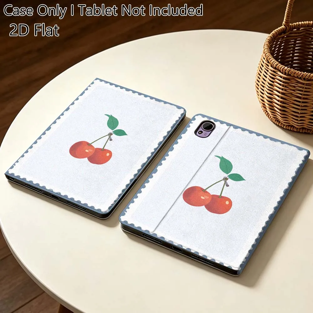 Фото Мягкий чехол для планшетов Huawei MediaPad T5, T10s, M6, M5 Lite, SE, Honor Tab 5, 6, 7, V7, V8, X8a, X9a Pro с дизайном «Вишневый бант» – популярный подарок №1