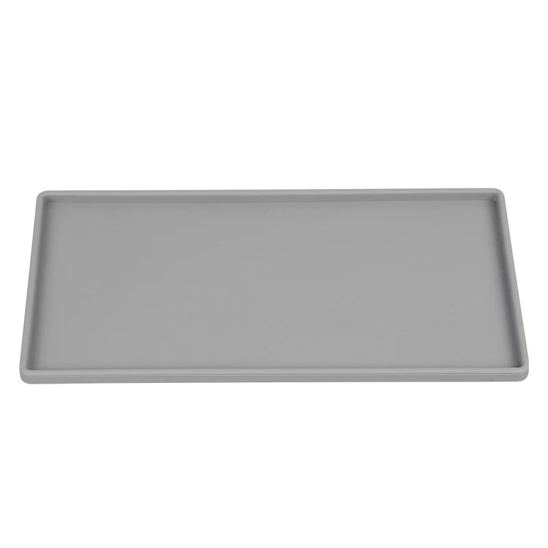

Silicone Plastic Flat Tray 276mm Square Anti-slip Twistable Stand Mobile Holder Bathroom Soap Tray Coffee Tea Cutlery Holder