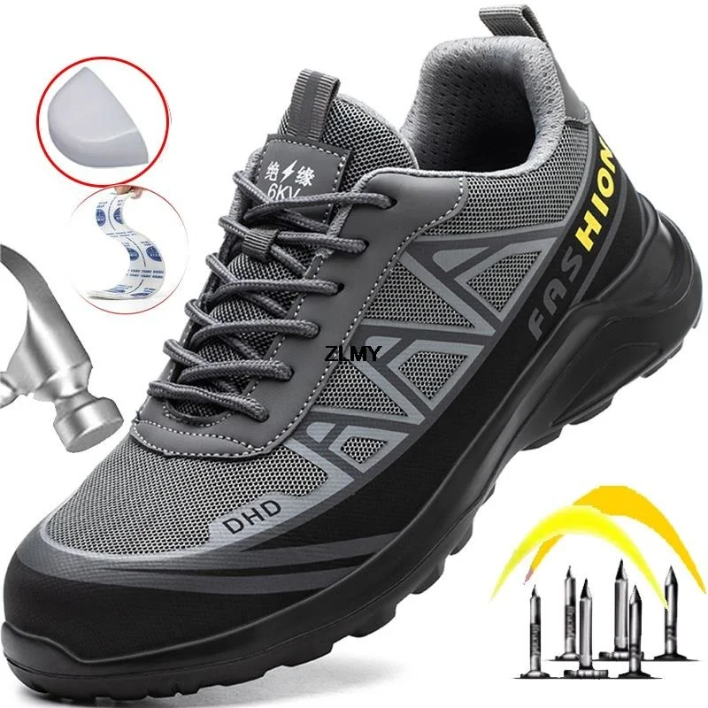 

Electrician Safety Shoes for Men Insulated 6KV Work Safety Boots Plastic Toe Man Work Shoes Puncture Proof Sneaker Breathable