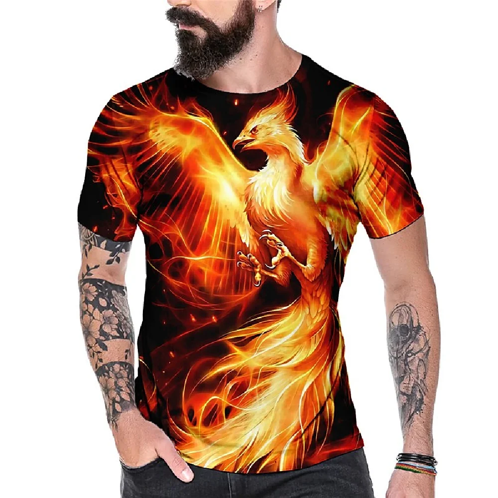 

Animal Casual Men's T-shirt Summer New 3d Lion / Poisonous Dragon / Wolf And Other Patterns Crop Tops Trendy Men's Tees Clothing
