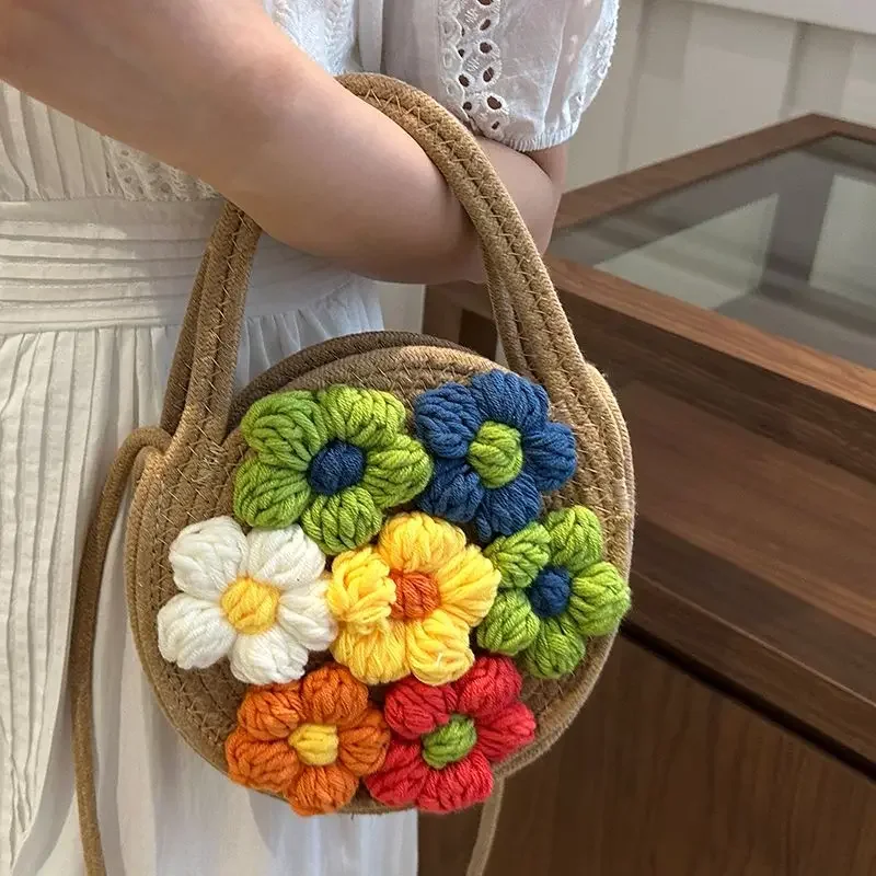 Versipacks женская сумка-мессенджер с цветочной ручкой новинка 2024 модная круглая