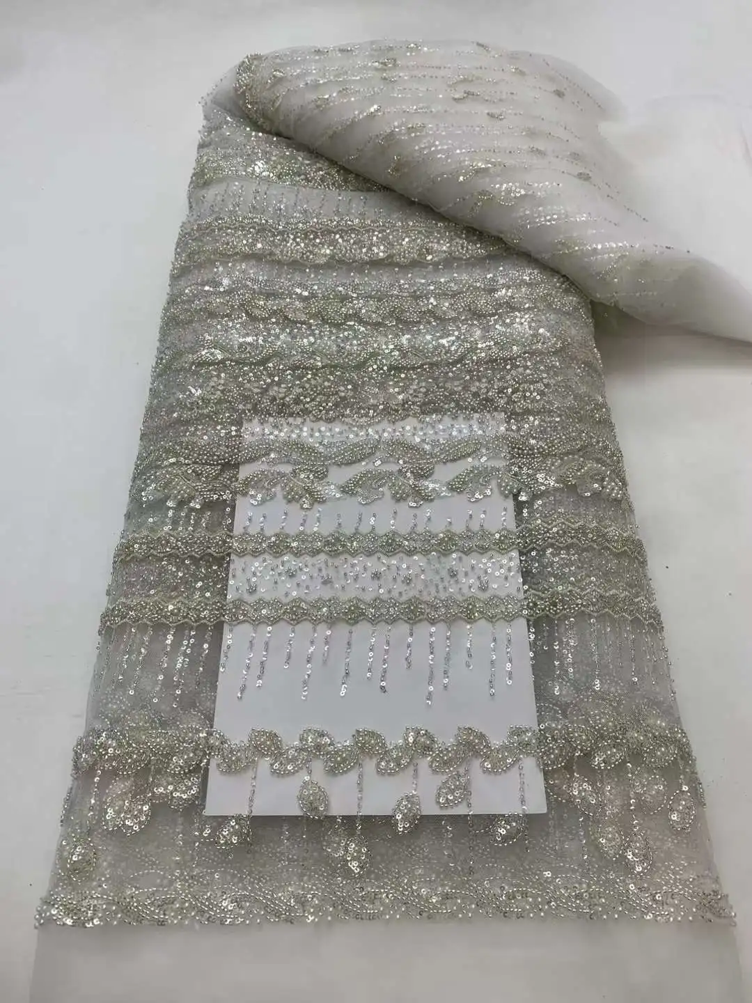 Африканская Тяжелая кружевная ткань 2024 Высококачественная нигерийская