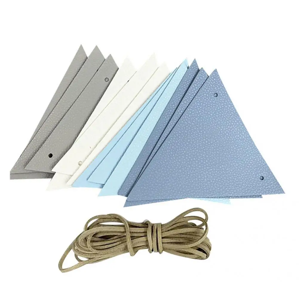 

12Pcs/Set Flags String Attractive Lightweight Foldable Party Triangle String Banner for Outdoor Banner Bunting Bunting Flag