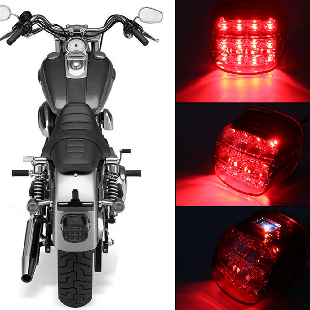 

12V Motorcycle Taillights Brake Indicator LED DRL Light Rear Stop Tail Lamp For Sportster XL FXST FXSTB FLST Touring Accessories