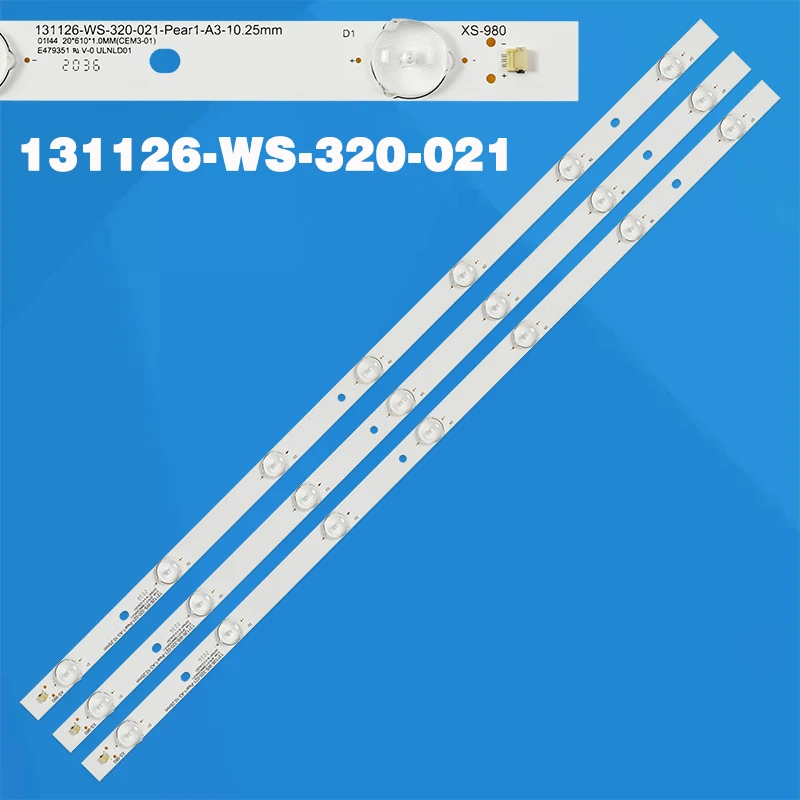 

30pcs LED backlight bar 131126-WS-320-021 For Pana sonic TC-32A400U V320HWSD06 TC-32A400X TC-32A400B TH-32A400C 32AS500C