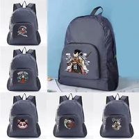 ultralight outdoor backpack samurai print foldable outdoor camping hiking travel grey storage daypack sport bag for women men