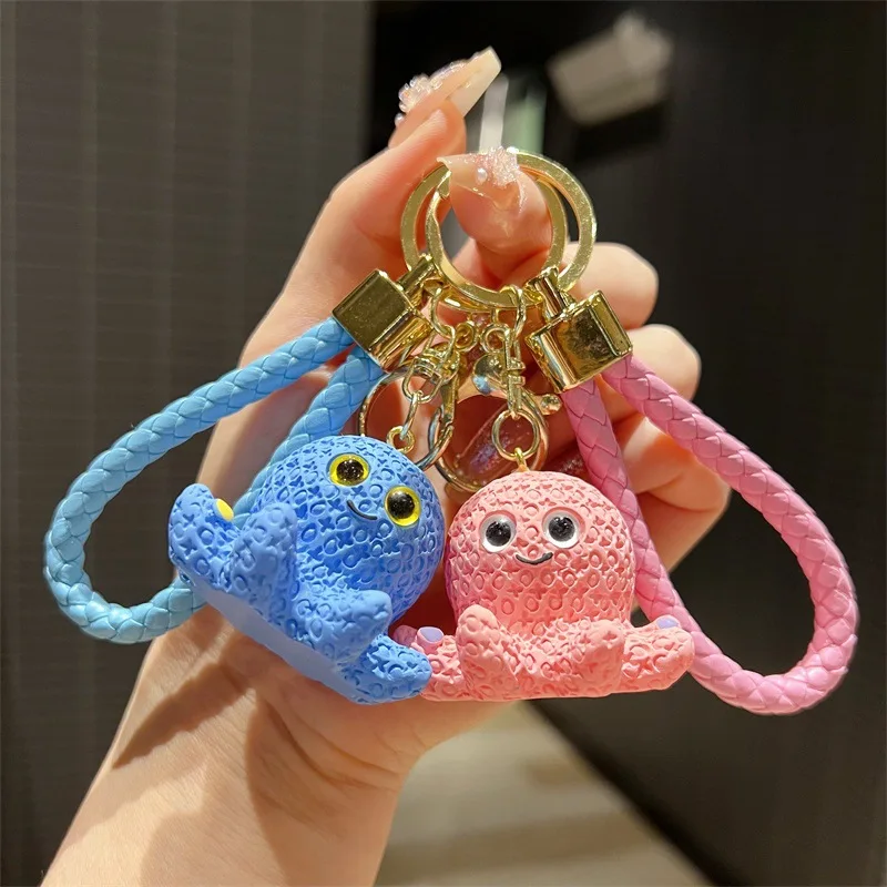 Милый смоляной шерстяной кукла-осьминог брелок для ключей праздничный