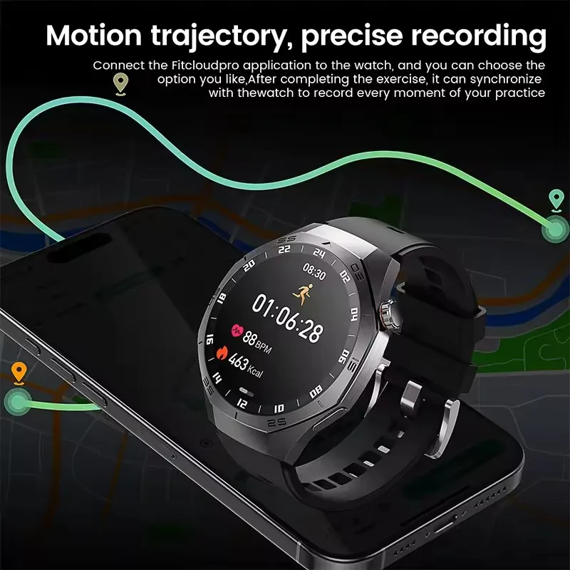 Фото GUHUAVMI Series 5 Pro GPS Смарт-часы Мужчины 360*360 AMOLED Экран Сердечный ритм Bluetooth Вызов IP68 Водонепроницаемые мужские умные часы 2026Новинка №4