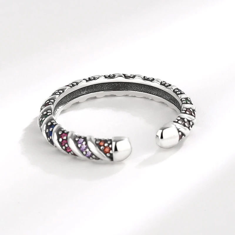 Женское кольцо из серебра 925 пробы в стиле ретро